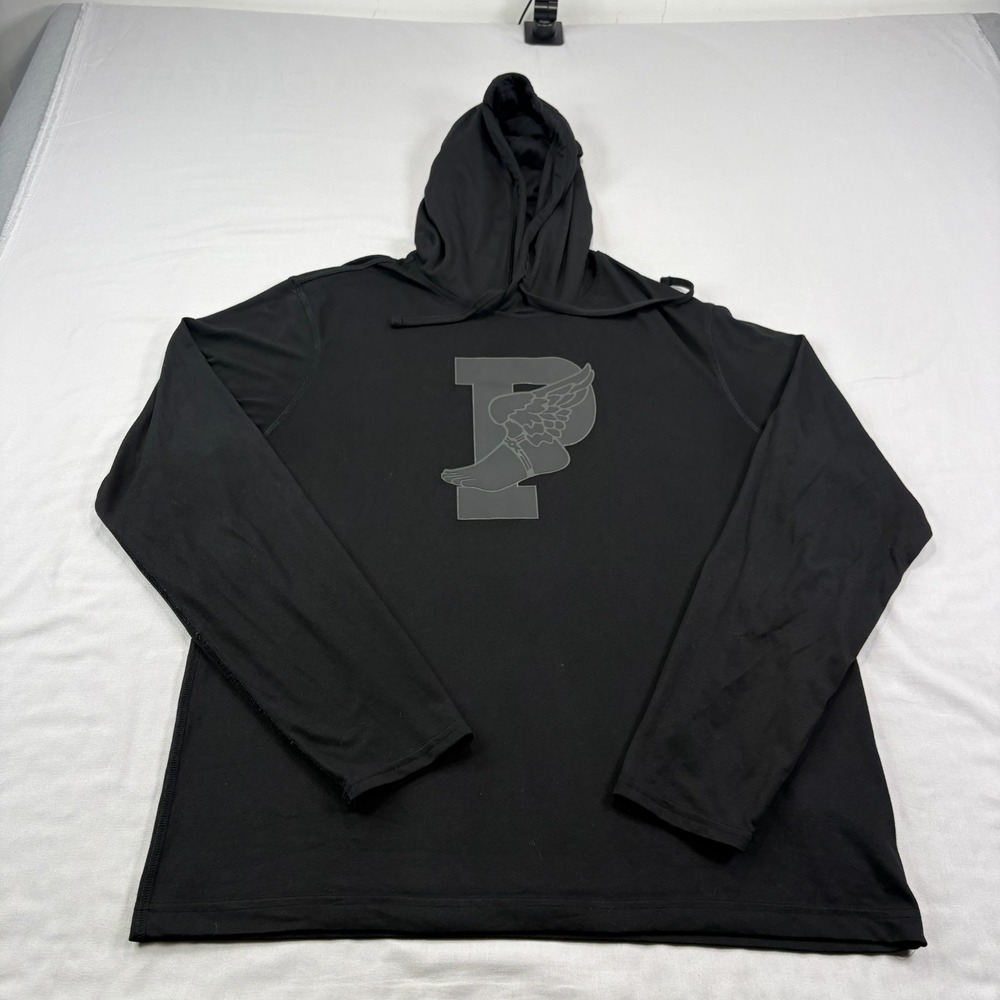 Polo Ralph Lauren Hoodie Mens M Black P-Wing Pullover Lightweight Performance